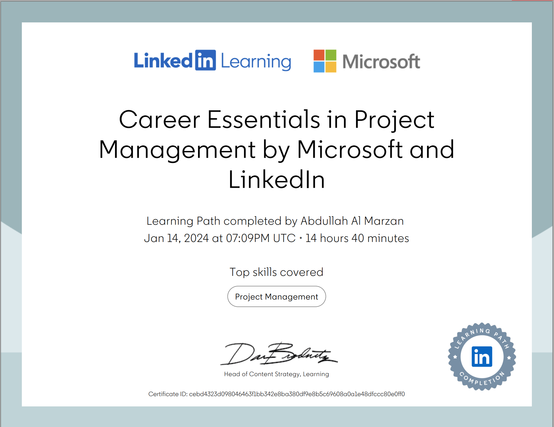 Certificate Thumbnail